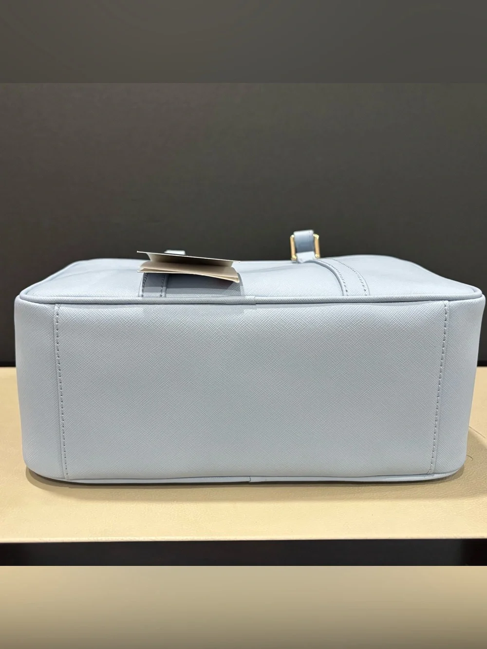 Cole Haan Handbag Blue Top Handle Leather Satchel Crossbody Wedding Bride Travel